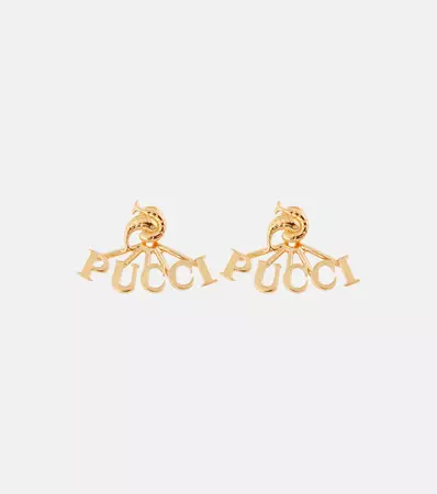 Logo Earrings in Gold - Pucci | Mytheresa