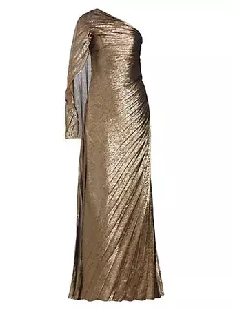 Shop Alejandra Alonso Rojas Dip-Dye One-Shoulder Charmeuse Gown | Saks Fifth Avenue