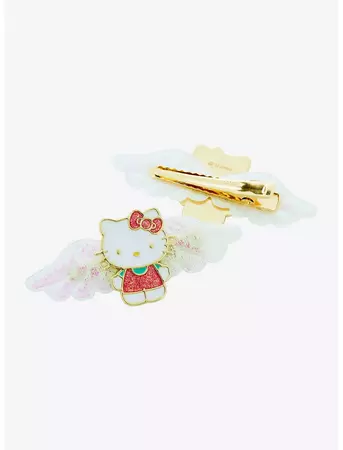 Hello Kitty Iridescent Angel Wing Hair Clips | Hot Topic