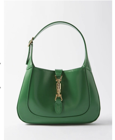 Kermit green leather Gucci shoulder bag
