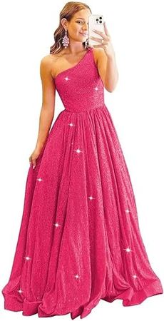 Amazon.com: Rjer One Shoulder Sequin Prom Dresses 2024 Sparkly Long Ball Gowns A Line Formal Evening Party Gowns : Clothing, Shoes & Jewelry