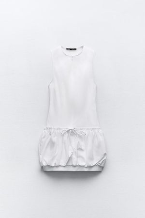 BALLOON SKIRT JUMPSUIT MINI DRESS - White | ZARA United States