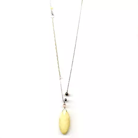 Pale yellow jasper long necklace – Karen Morrison Jewellery
