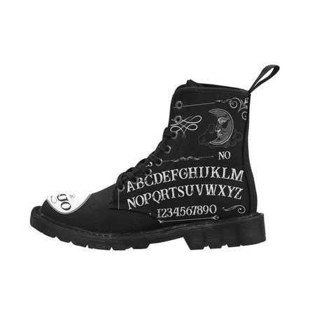 Ouija Board Boots Goth Boots Witch Shoes Wiccan Pagan | RebelsMarket