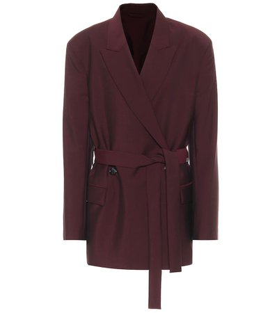 Acne Studios - Belted wool and mohair blazer | Mytheresa