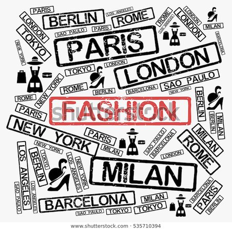 Fashion Cities Word Cloud Concept Stock Illustration 535710394