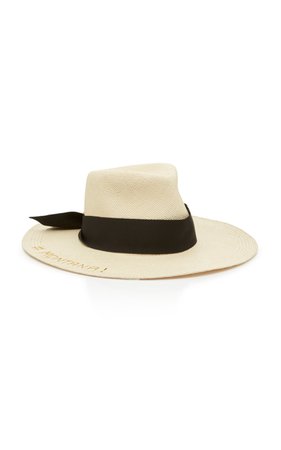 Texas Babe Embroidered Straw Panama Hat by Sensi Studio | Moda Operandi