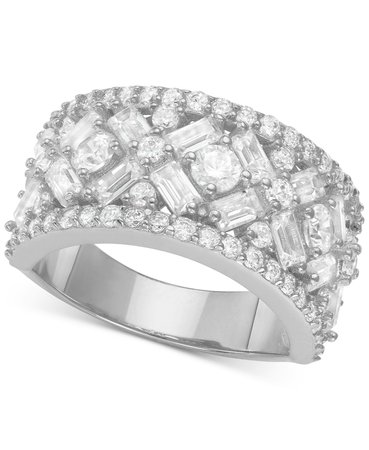 Macy's Cubic Zirconia Sterling Silver Statement Ring