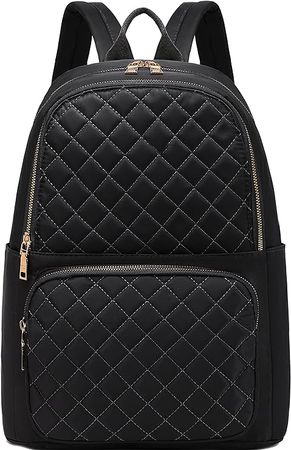 Amazon.com: Gazigo Backpack for Women, Nylon Travel Backpack Purse Black Shoulder Bag Small Casual Daypack for Womens(Black Quilted) : Clothing, Shoes & Jewelry