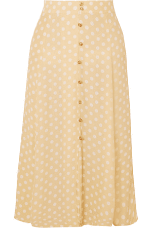 yellow polka dot midi skirt - Google Search