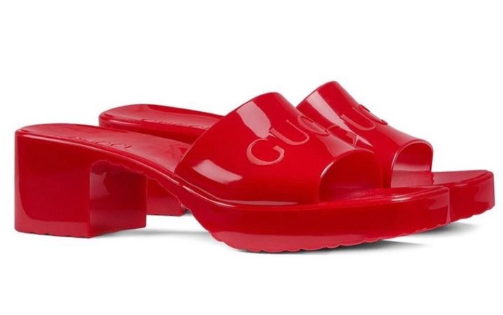 red Gucci sandal