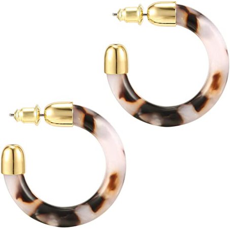 Amazon.com: PAVOI 14K Gold Plated Acrylic Earrings for Women - Leopard Print Statement Resin Earrings | Cheetah Earrings for Women: Jewelry