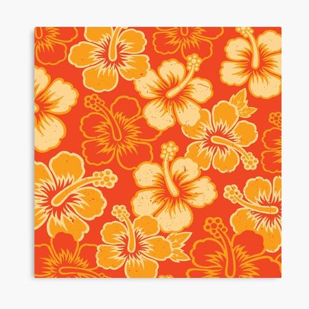 Orange Hawaiian Pattern