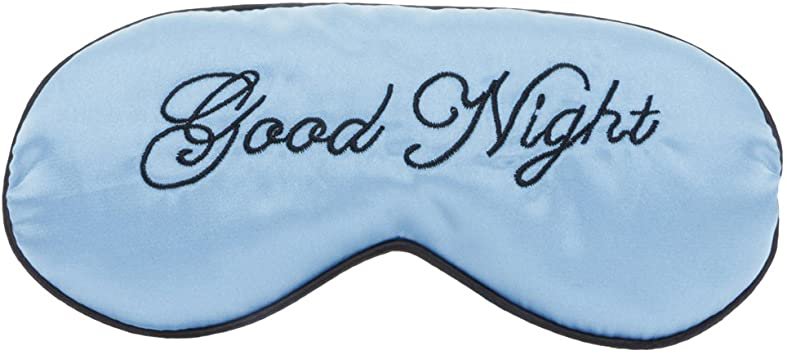 HuntGold buenas noches bordado aliviar ojo Antifaz para dormir cubrir ojos Antifaz para dormir venda hombres & mujeres: Amazon.es: Salud y cuidado personal