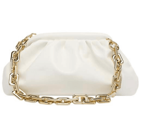 white gold chain bag