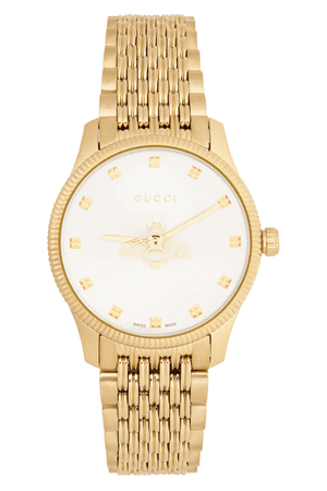 GUCCI Gold Slim G-Timeless Bee Watch
