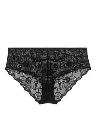 Lace Hipsters - Black - ARKET WW