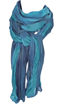 teal and blue scarf