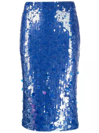P.A.R.O.S.H. Sequin Embellished Skirt - Farfetch