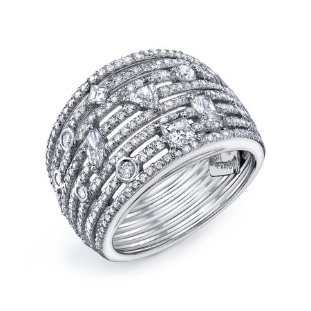 8 Band Diamond Ring — Ricardo Basta Fine Jewelry