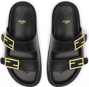 Fendi Feel Dual Strap Slide Sandal (Women) | Nordstrom