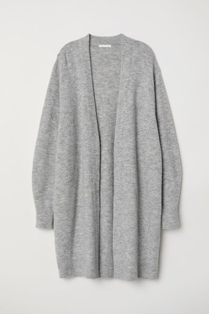 Long Cardigan - Light gray melange - Ladies | H&M US