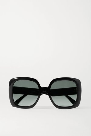 Black Oversized square-frame acetate sunglasses | Gucci | NET-A-PORTER