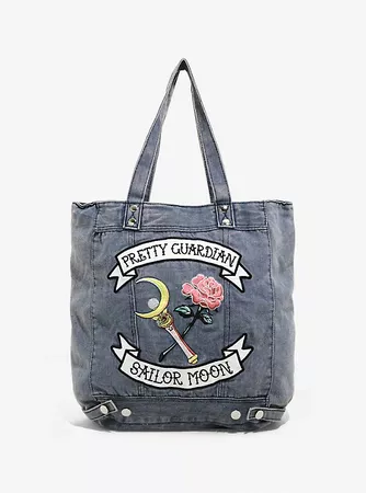 Loungefly Sailor Moon Denim Tote - BoxLunch Exclusive