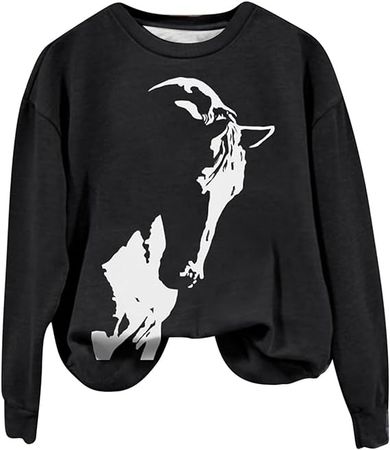 Amazon.com: FloHua Women Long Sleeve Casual Shirts Vintage Horse Print Crew Neck Sweatshirt Equestrian Funny Pullovers Horse Lover Gifts : Clothing, Shoes & Jewelry