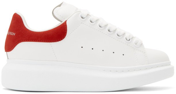 White and Red Oversized Sneakers