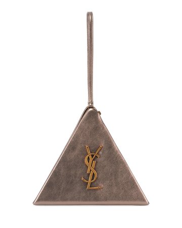 Saint Laurent Monogram YSL Metallic Pyramid Bag | Neiman Marcus