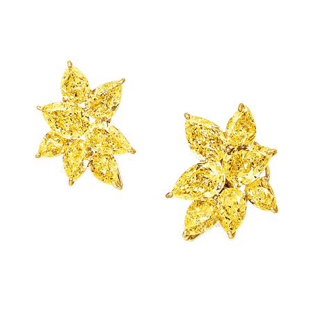 Yellow Diamond Earrings, 23.91cts | Graff