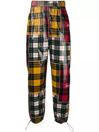 Palm Angels Checked Print Loose Trousers - Farfetch