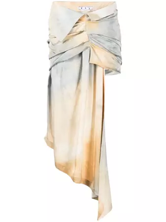 Off-White tie-dye Asymmetric Skirt - Farfetch