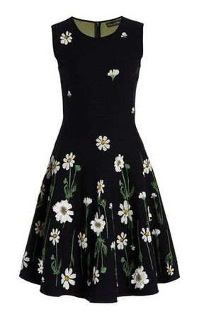 Black dress with daisies