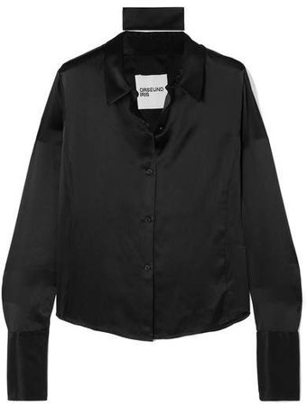 Silk-satin Shirt - Black