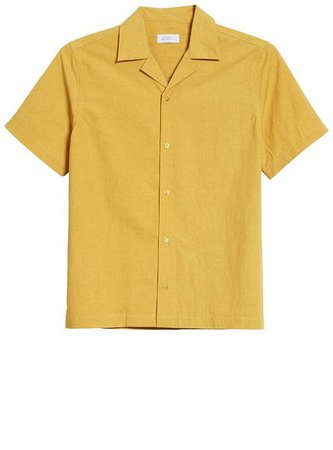 yellow short sleeve button up - Google Search