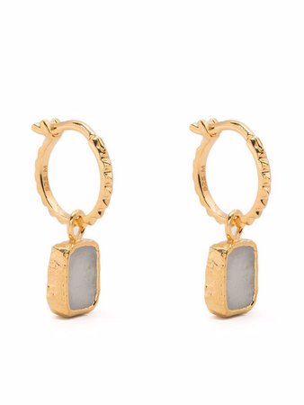 Missoma gold-plated moonstone hoop earrings - FARFETCH