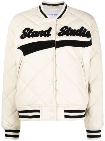 STAND STUDIO Fallon Quilted Bomber Jacket - Farfetch
