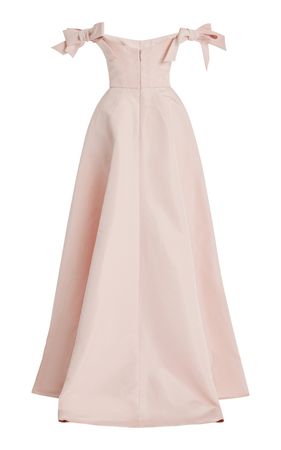 Bow-Detailed Silk Faille Off-The-Shoulder Gown By Monique Lhuillier | Moda Operandi