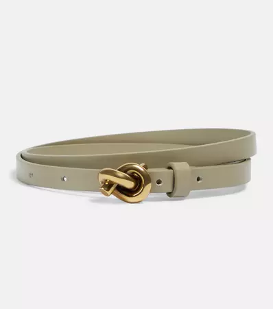 Slim Leather Belt in Beige - Bottega Veneta | Mytheresa