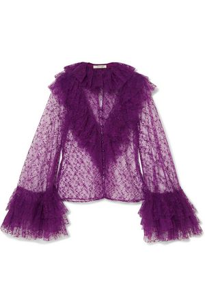 Rodarte | Ruffled lace blouse | NET-A-PORTER.COM