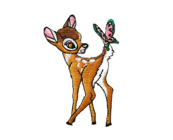 Bambi Character Dear Patches Iron On Patch Cartoon Embroidered | Etsy