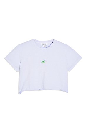 Topshop Neon Snake Embroidered Crop T-Shirt | Nordstrom