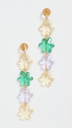 colourful Perspex flower earrings