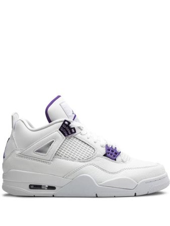 Shop white & purple Jordan Air Jordan 4 Retro sneakers with Express Delivery - Farfetch