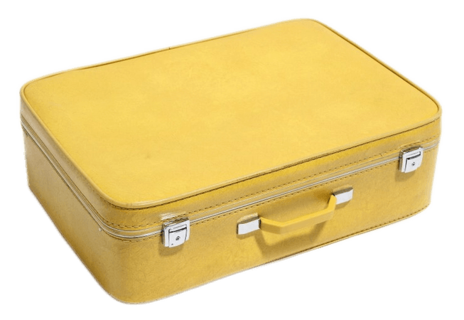 Yellow suitcase.