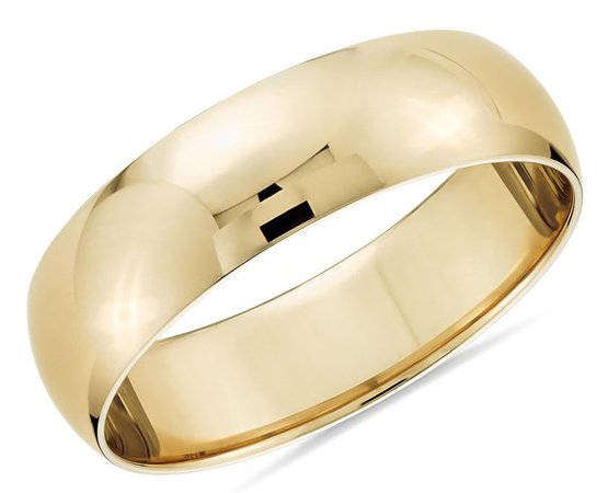 Classic Wedding Ring in 14k Yellow Gold (6mm)