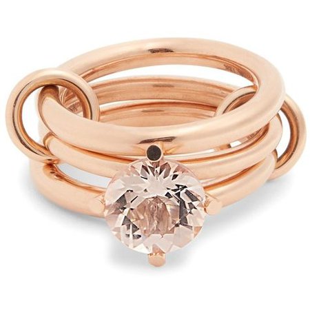 Rose Gold & Rose Quartz Diamond Ring