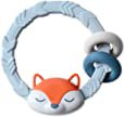 Amazon.com : Itzy Ritzy Silicone Teether with Rattle; Features Rattle Sound, Two Silicone Rings & Raised Texture to Soothe Gums; Ages 3 Months & Up; Fox : Baby